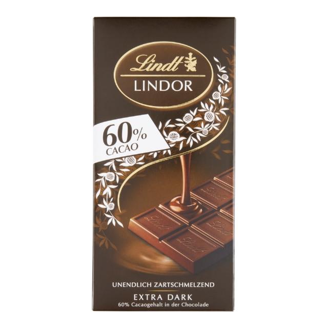 Lindt Lindor Hořká čokoláda s náplní 60%