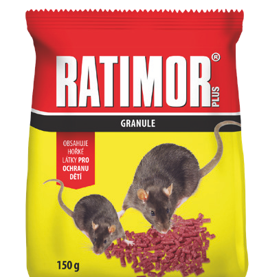 Ratimor Plus granule na hubení hlodavců, sáček, 150 g