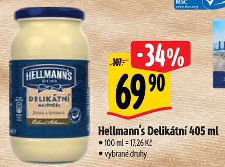 Hellmann's Delikátní, 405 ml