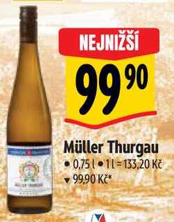 Müller Thurgau, 0,75 l