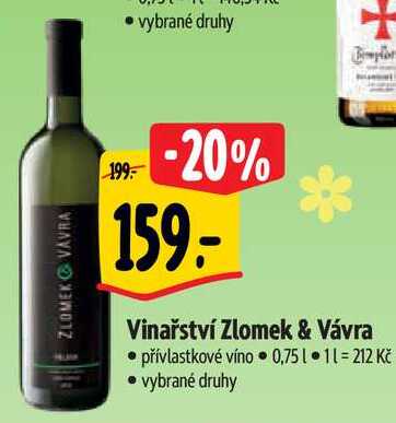 Vinařství Zlomek & Vávra, 0,75 l
