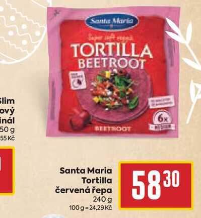 Santa Maria Tortilla červená řepa 240 g 