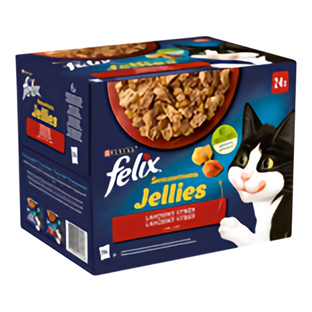 Felix Sensations Jellies Multipack lahodný výběr v ochuceném želé 24 x 85 g