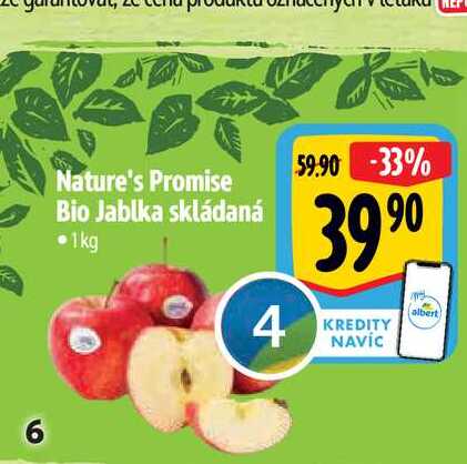Nature's Promise Bio Jablka skládaná •1kg  