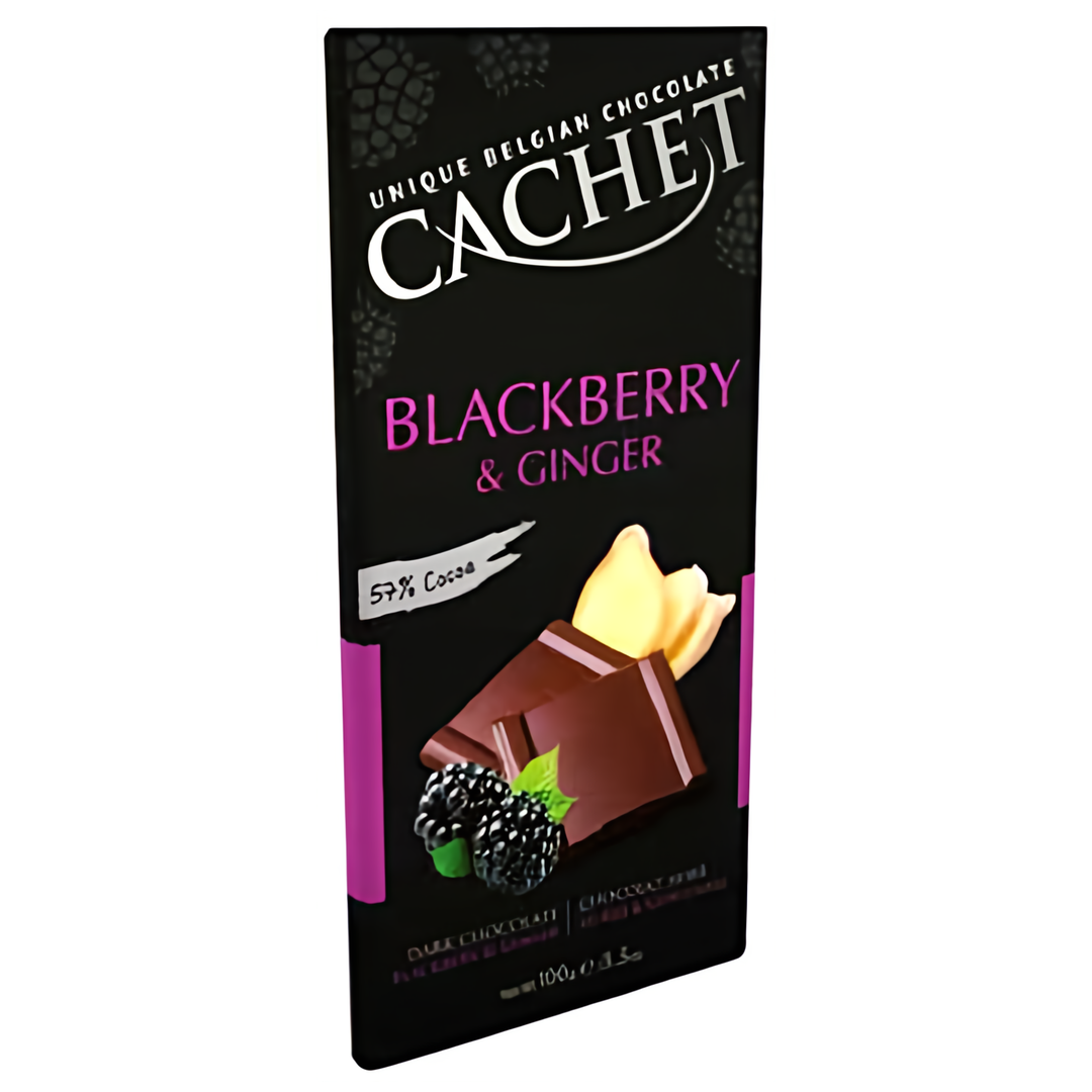 Cachet Hořká čokoláda 57% ostružina a zázvor