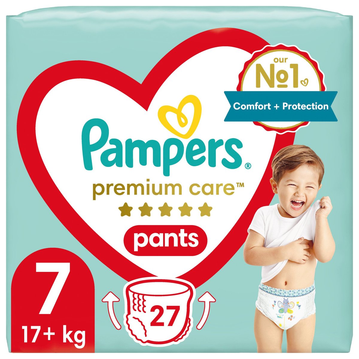 Pampers Premium Care plenkové kalhotky 7 (17+ kg)