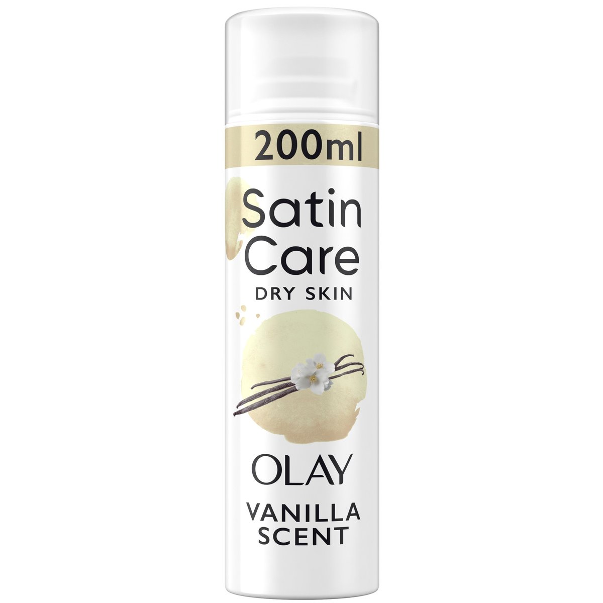 Gillette Satin Care gel na holení pro suchou pokožku s vanilkou