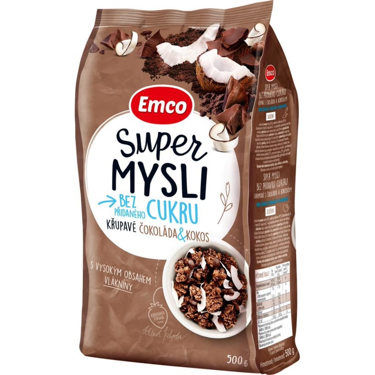 Emco Super Mysli Bez přidaného cukru Čokoláda & Kokos
