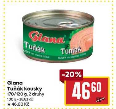 Giana Tuňák kousky 170/120 g
