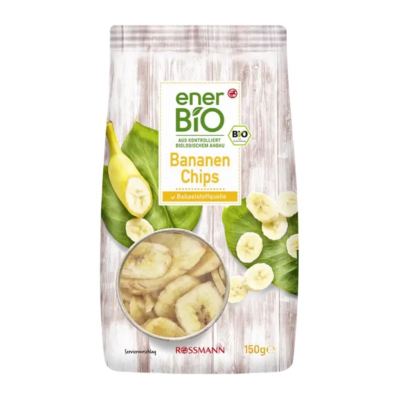 enerBiO Sušené plátky banánu, 150 g