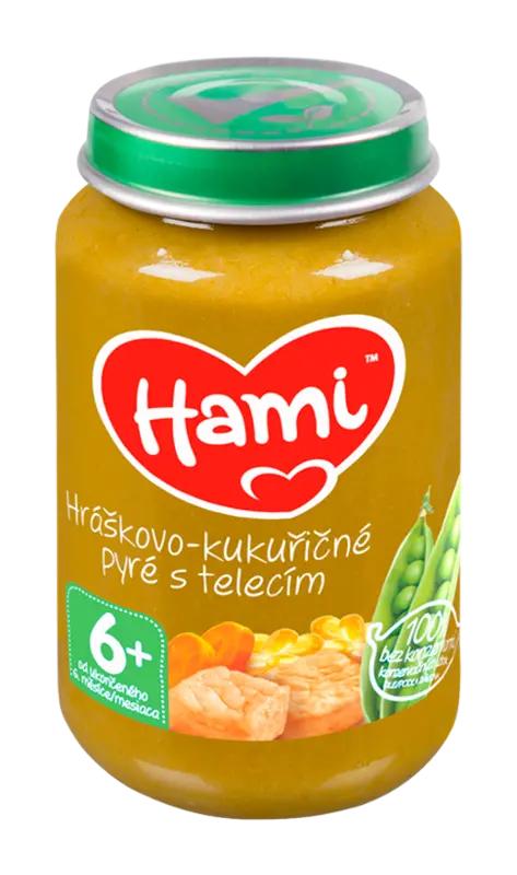 Hami Hráškovo-kukuřičné pyré s telecím, 200 g