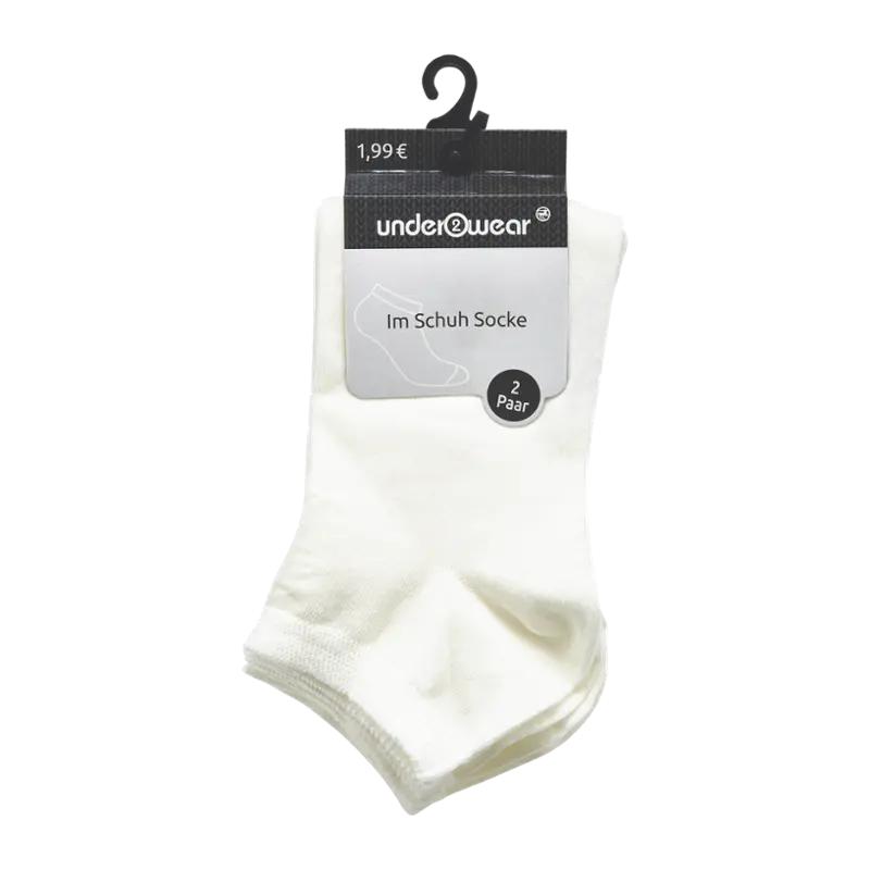 under2wear Nízké ponožky unisex bílé vel. 39/42, 1 ks
