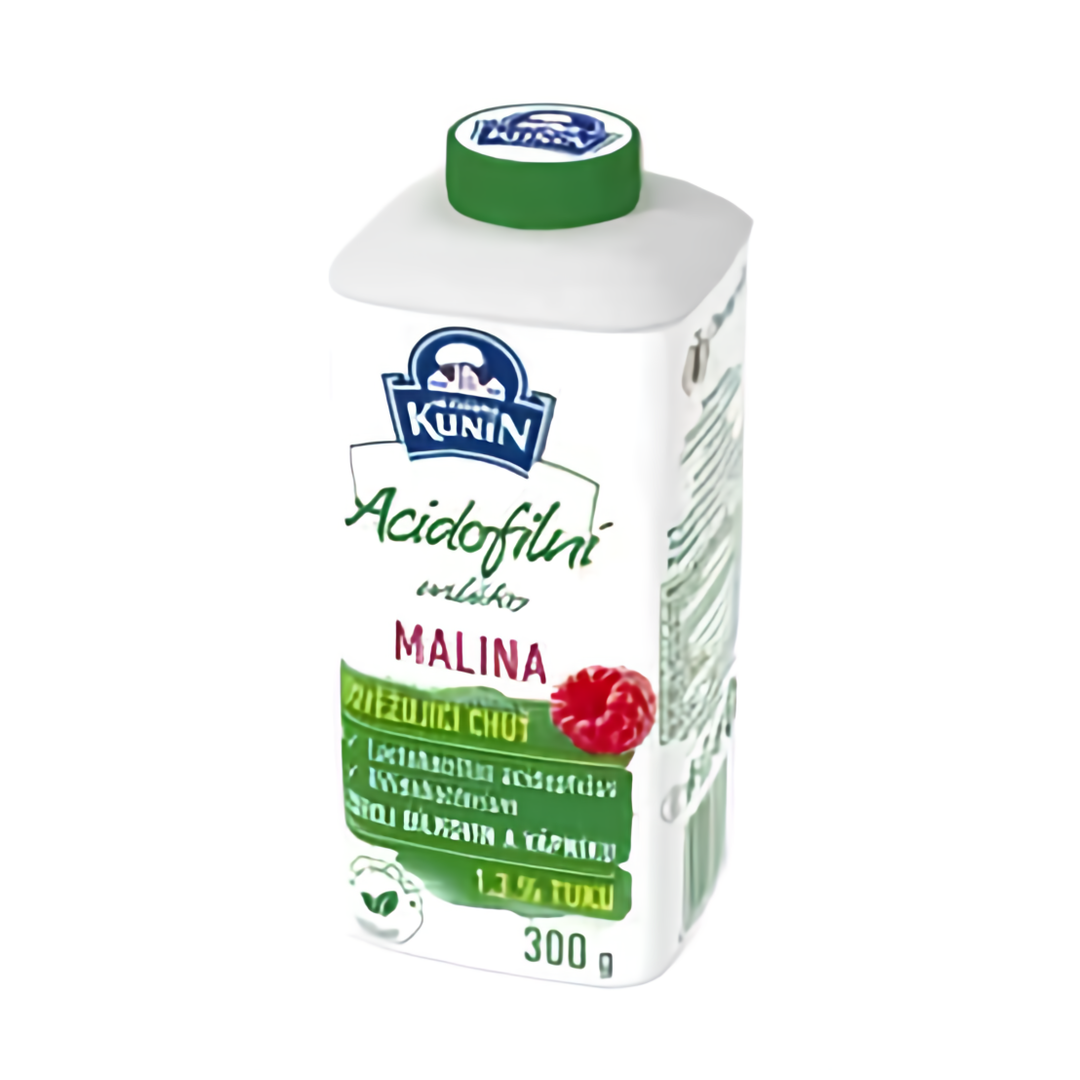 Mlékárna Kunín Acidofilní mléko malina (1,3%)