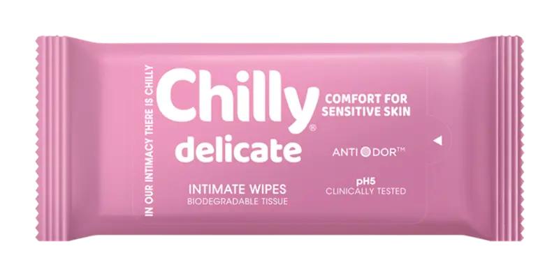 Chilly Delicate Pocket intimní ubrousky, 12 ks