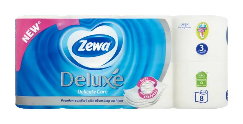 Zewa Toaletní papír Deluxe Delicate Care 3vrstvý, 8 ks