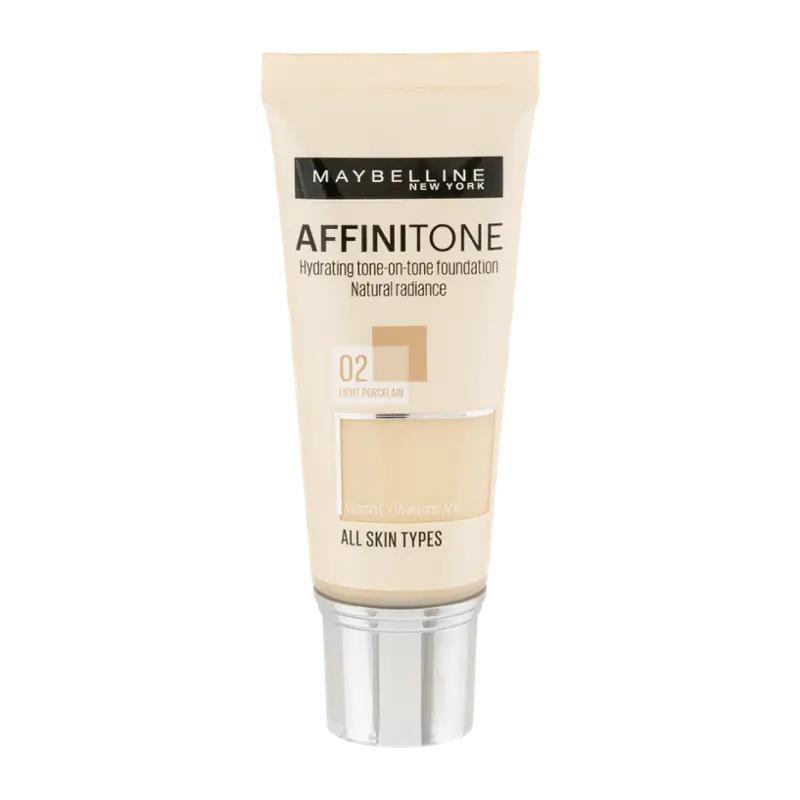 Maybelline Hydratační make-up Affinitone 02 Light Porcelain, 1 ks