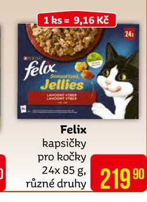 Felix kapsičky pro kočky, 24x 85g