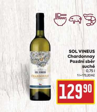 SOL VINEUS Chardonnay Pozdní sběr suché 0,75l
