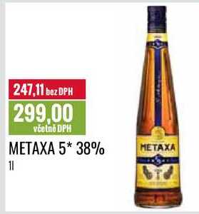 METAXA 5* 38% 1l