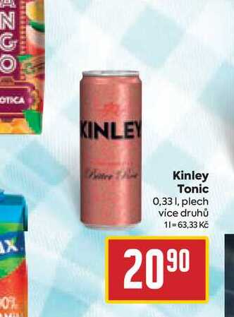 Kinley Tonic 0,33l, plech