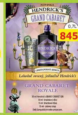 Hendrick's GRAND CABARET GIN 0.7l 