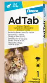 AdTab 48 mg žvýkací tableta pro kočky 2–8 kg