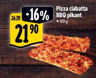 Pizza ciabatta BBQ pikant 100 g 