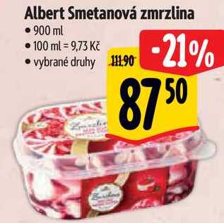 Albert Smetanová zmrzlina, 900 ml 