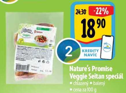 Nature's Promise Veggie Seitan speciál, cena za 100 g