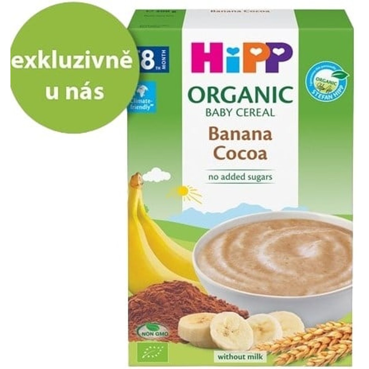 Hipp BIO Obilná kaše banán, kakao