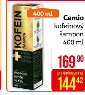 Cemio kofeinový šampon 400 ml  