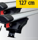 Příčníky na integrované podélníky Aroso Löwe XL 127cm - aluminium / uzamykatelné / aero křídlo