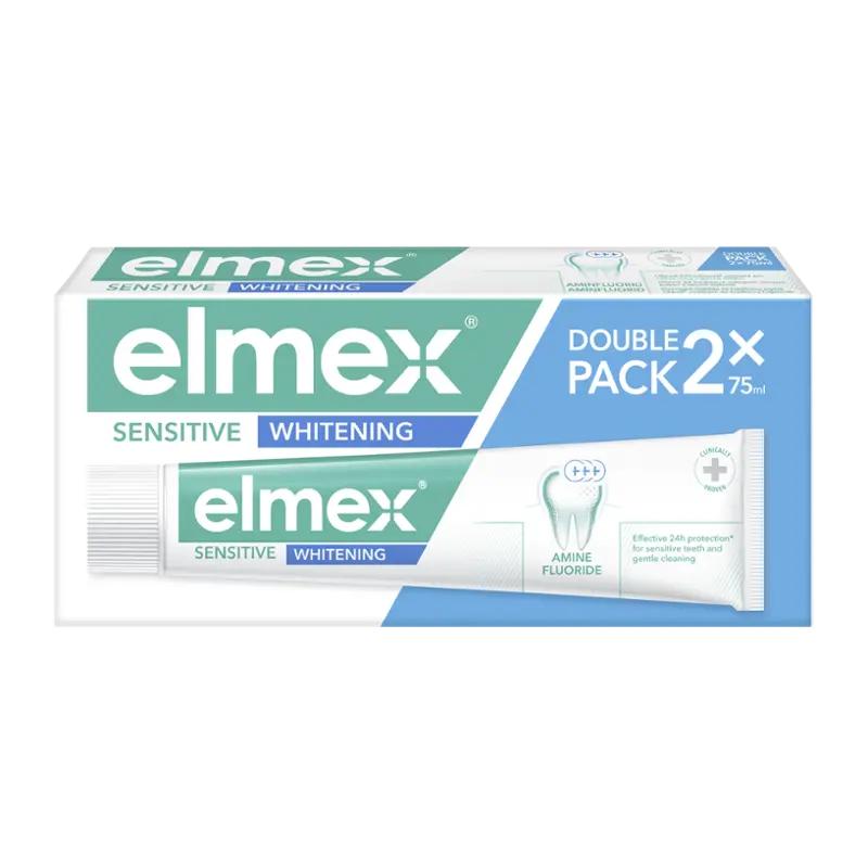 elmex Zubní pasta s fluoridem Sensitive Whitening duopack 2x 75 ml, 150 ml