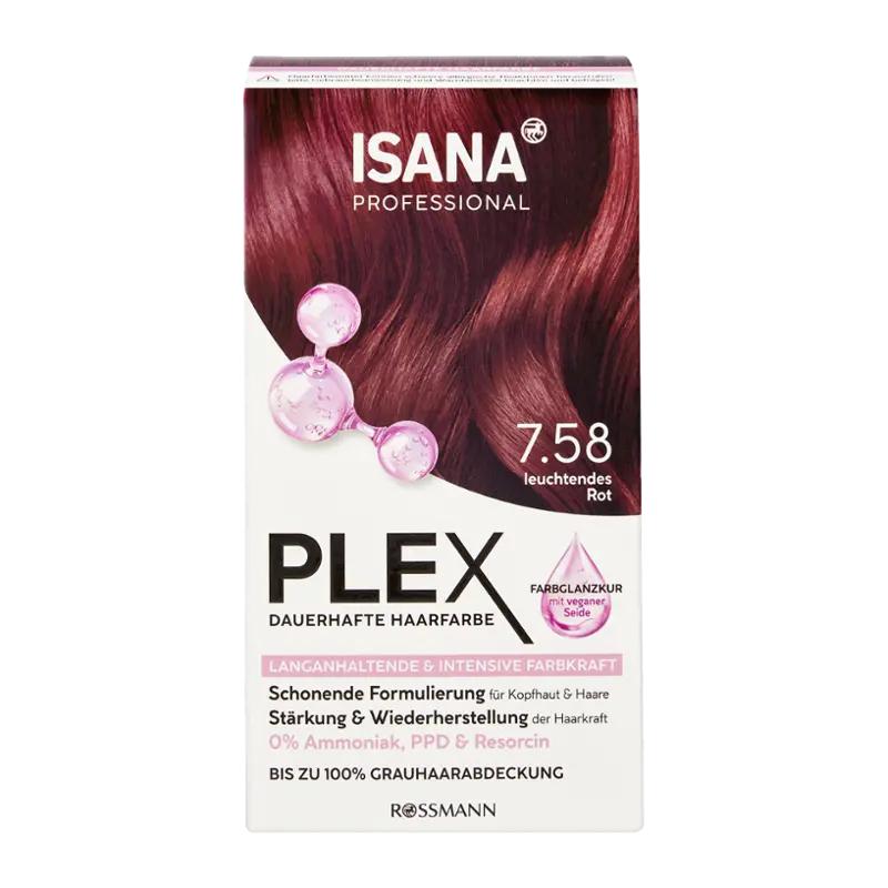ISANA Professional Barva na vlasy Plex 758 zářivě červená, 1 ks