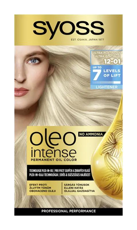 Syoss Barva na vlasy Oleo Intense 12-01 ultra platinová, 1 ks