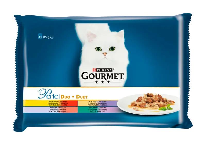 Gourmet Kapsičky pro kočky Perle Duo 4x 85 g, 340 g