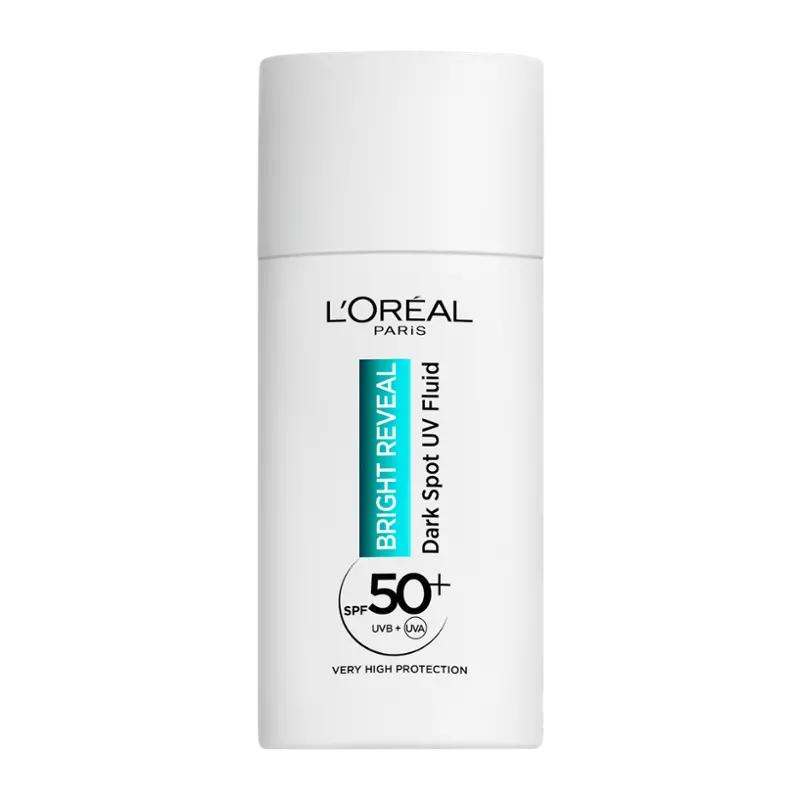 L'Oréal Denní fluid Bright Reveal proti tmavým skvrnám SPF 50+, 50 ml