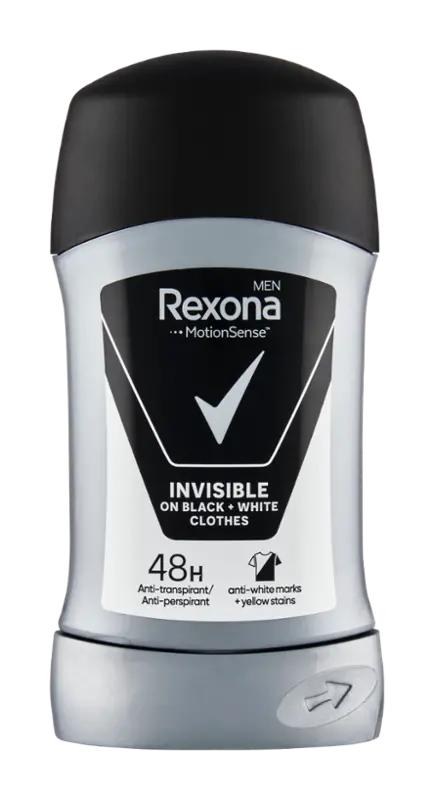 Rexona Tuhý Men antiperspirant Invisible on Black+White clothes, 50 ml