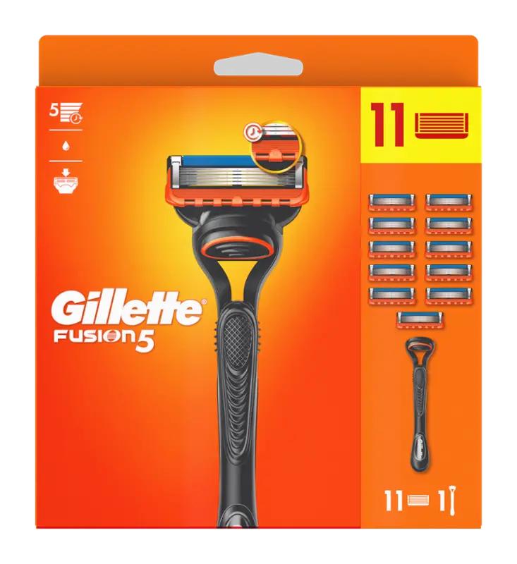 Gillette Holicí strojek pro muže Fusion5 + 11 náhradních holicích hlavic, 1 ks