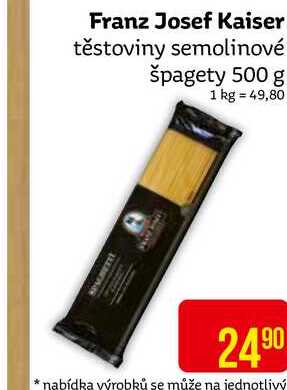 Franz Josef Kaiser těstoviny semolinové špagety 500 g