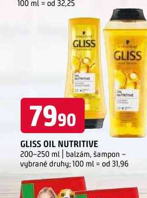  GLISS OIL NUTRITIVE 200-250 ml | balzám, šampon 