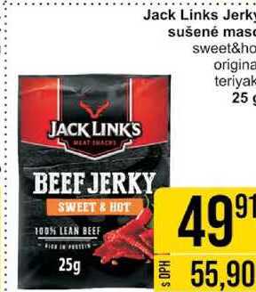 Jack Links Jerky sušené maso sweet&hot,  25 g 