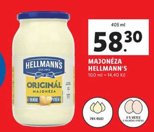 MAJONÉZA HELLMANN'S, 405 ml