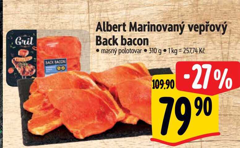  Albert Marinovaný vepřový Back bacon310 g
