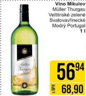 Vino Mikulov Müller Thurgau, 1 l
