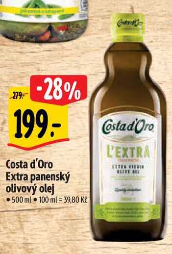 Costa d'Oro Extra panenský olivový olej, 500 ml