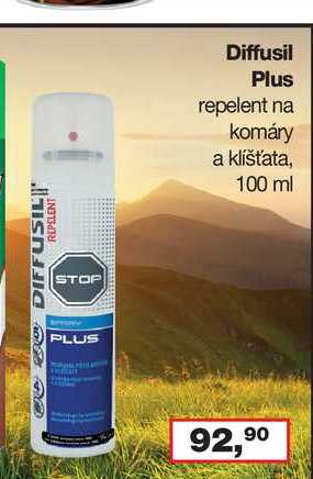 Diffusil Stop Plus Repelentní sprej na odpuzování komárů a klíšťat 100ml