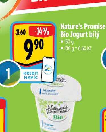   Nature's Promise Bio Jogurt bílý 150 g  