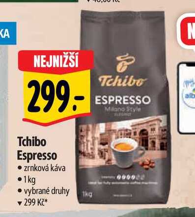  Tchibo Espresso  zrnková káva •1kg  