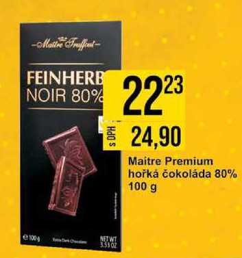 Maitre Premium hořká čokoláda 80%, 100 g 